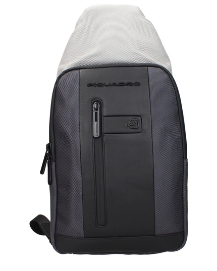 Piquadro Gray Fabric Backpacks