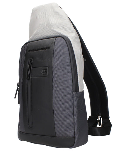 Piquadro Gray Fabric Backpacks