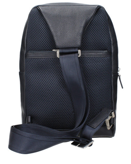 Piquadro Blue Leather Crossbody Bags