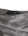 Dolce & Gabbana Gray Satin High Waist Briefs Women Underwear