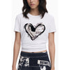 Desigual White Cotton Women T-Shirt