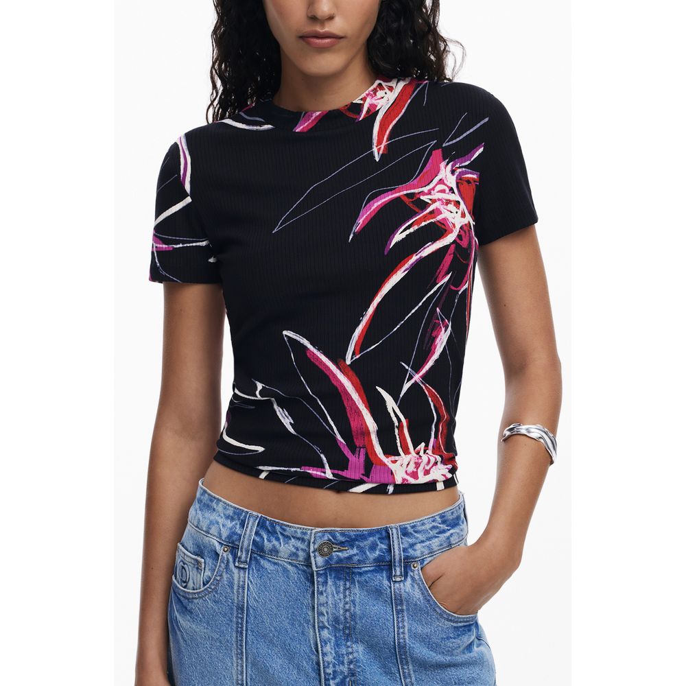 Desigual Desigual Black Viscose Women Top (Italian Size WOMEN: XS, nan: nan, nan: nan)