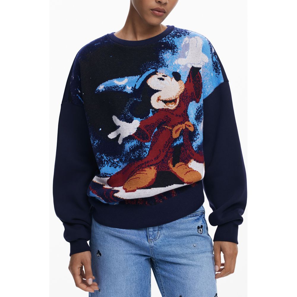 Desigual Desigual Blue Cotton Women Sweater (Italian Size WOMEN: XS, nan: nan, nan: nan)