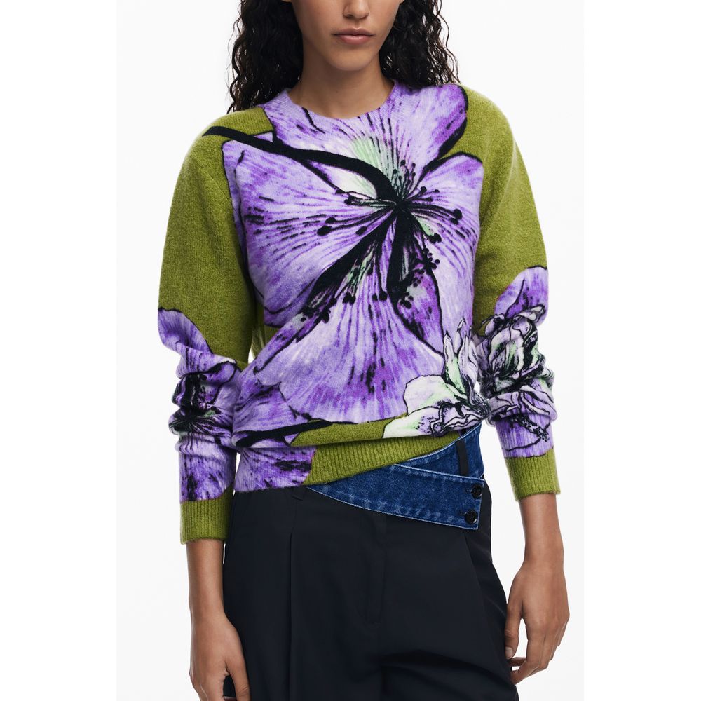 Desigual Desigual Purple Elastane Women Sweater (Italian Size WOMEN: XS, nan: nan, nan: nan)