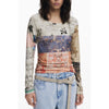 Desigual Desigual Beige Viscose Women Top (Italian Size WOMEN: S, nan: nan, nan: nan)