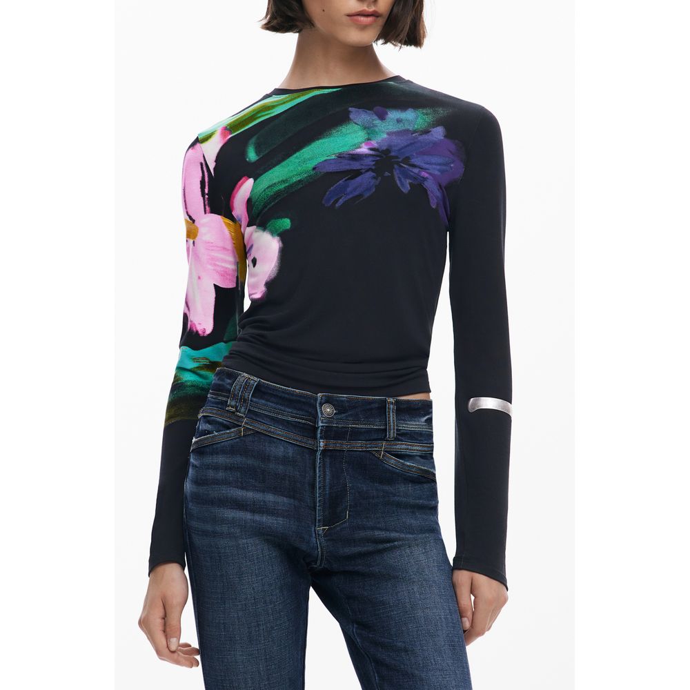 Desigual Desigual Black Viscose Women Top (Italian Size WOMEN: XS, nan: nan, nan: nan)