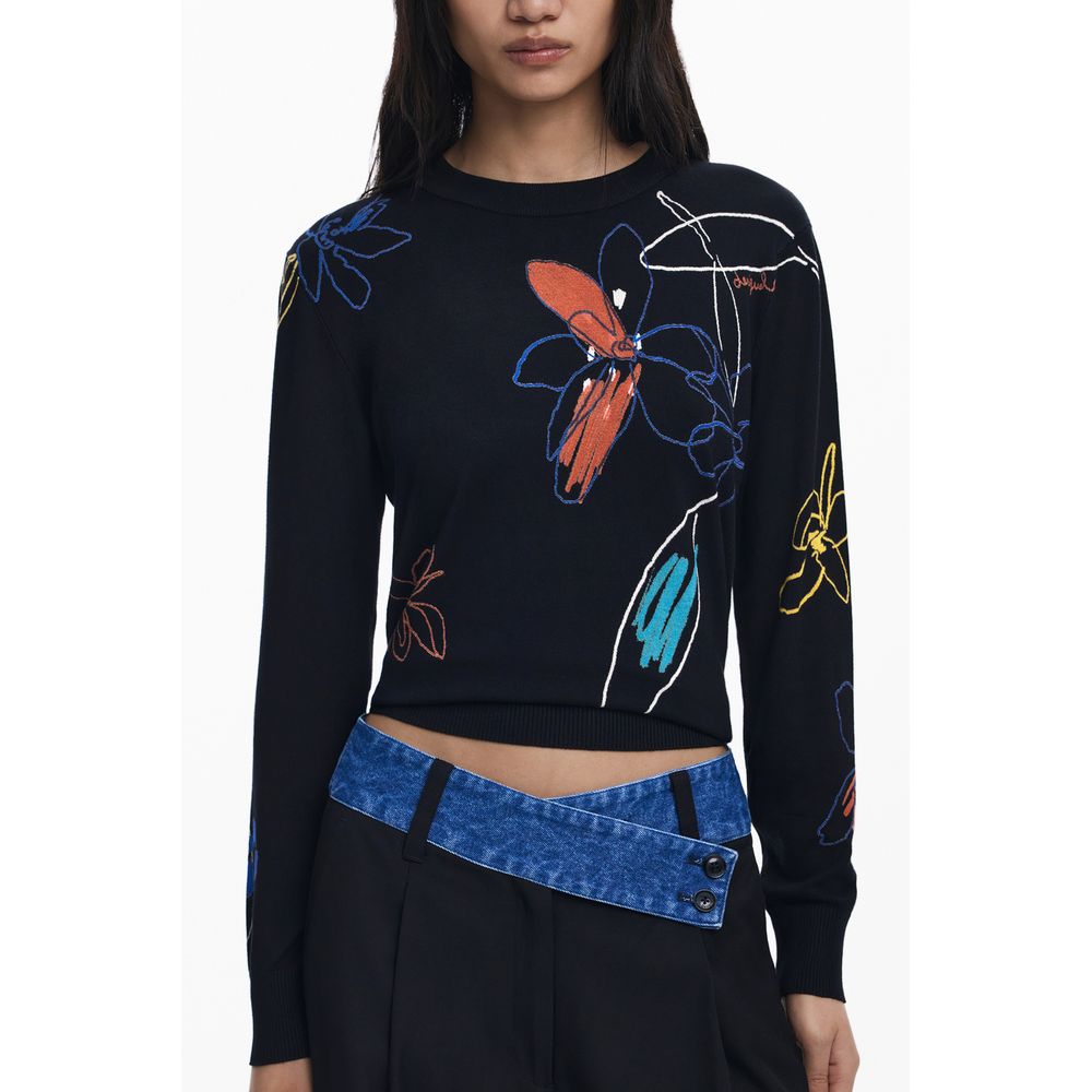 Desigual Desigual Black Viscose Women Sweater (Italian Size WOMEN: XS, nan: nan, nan: nan)