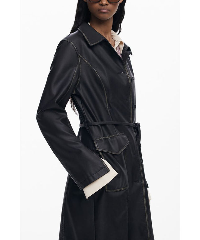 Desigual Black Polyethylene Women Coat