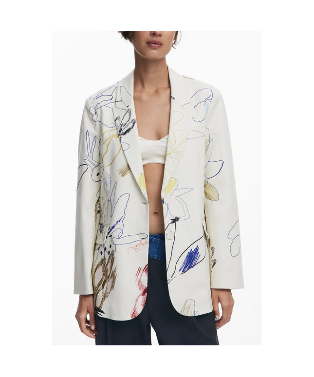 Desigual White Polyester Women Jacket