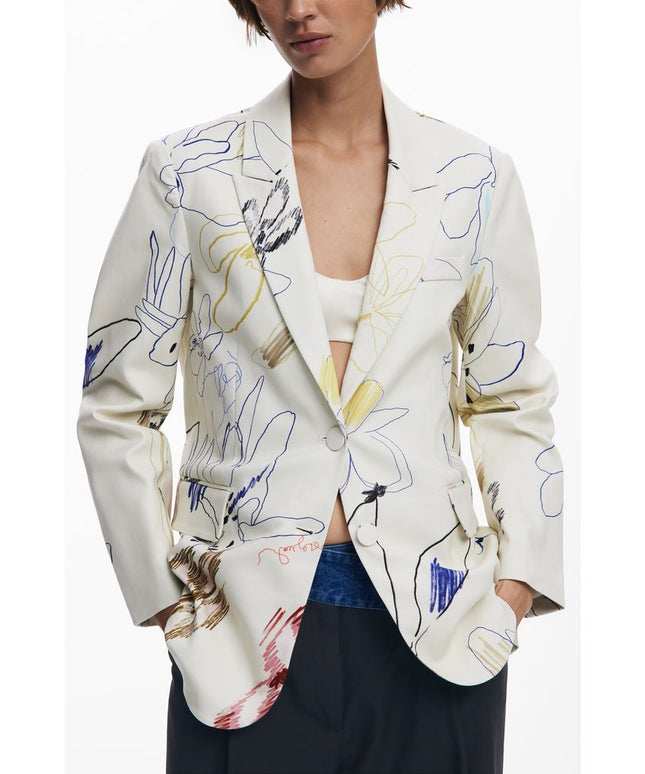 Desigual White Polyester Women Jacket