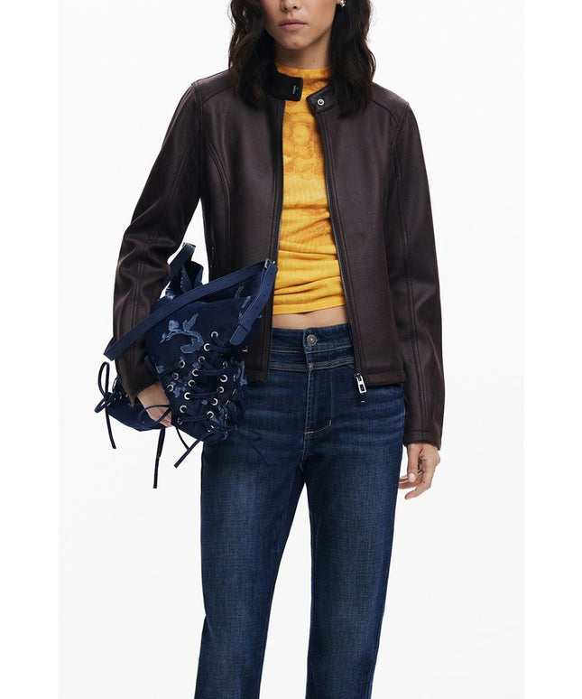 Desigual Brown Polyester Women's Jacket