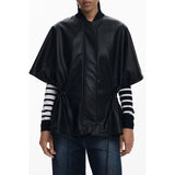 Desigual Black Polyethylene Women Poncho