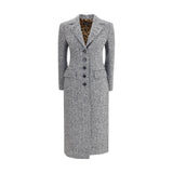 Dolce & Gabbana Gray Fleece Wool Coat