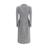 Dolce & Gabbana Gray Fleece Wool Coat