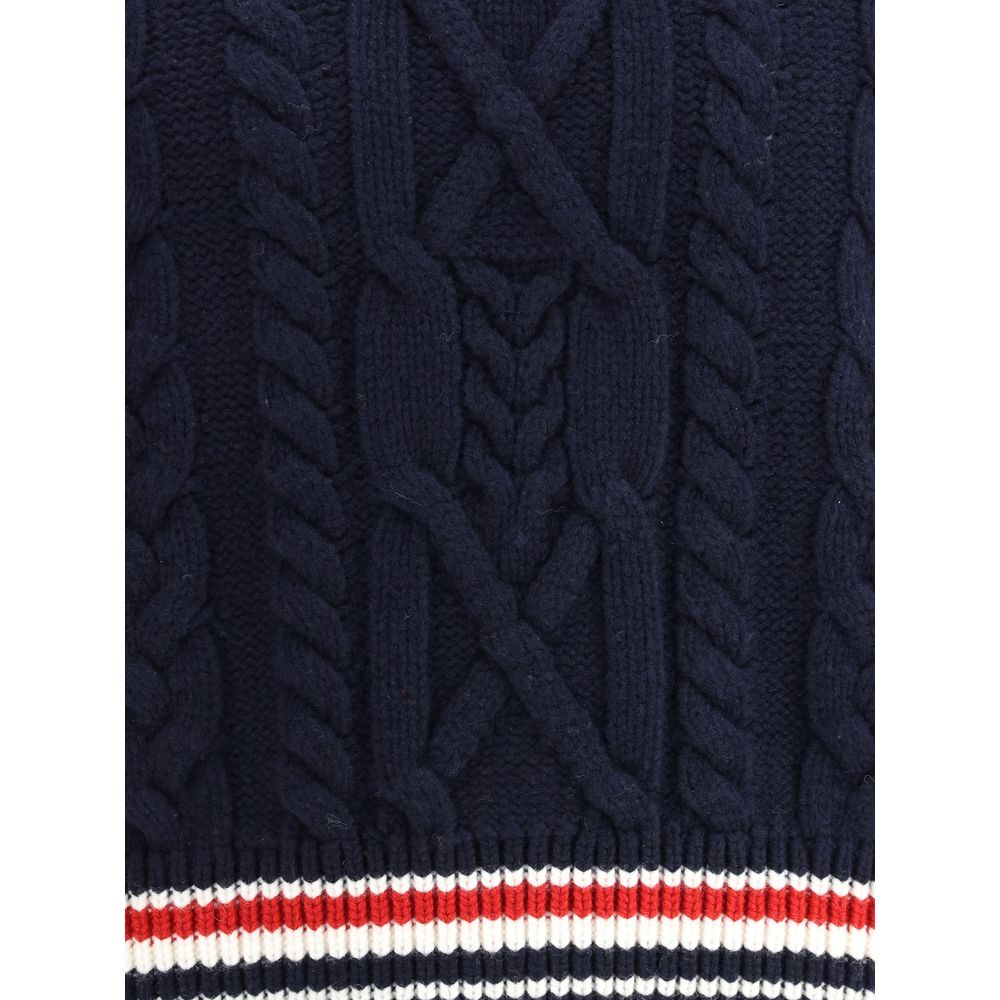 Thom Browne Blue Fleece Wool Sweatshirt