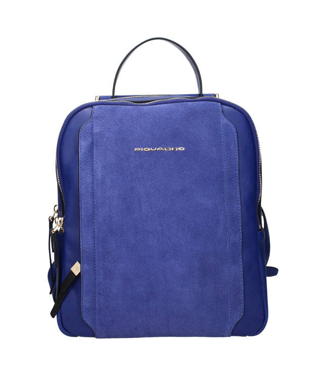 Piquadro Blue Leather Backpacks