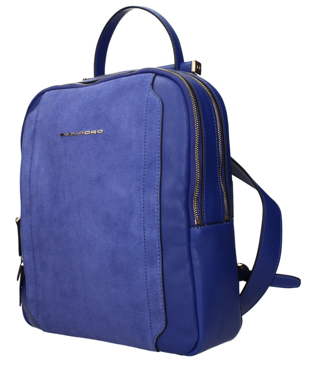 Piquadro Blue Leather Backpacks