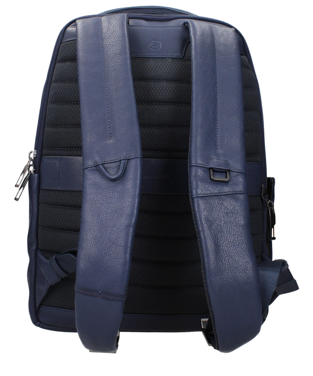 Piquadro Blue Leather Backpacks