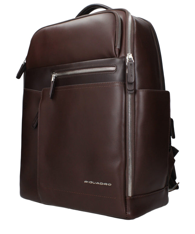 Piquadro Brown Leather Backpacks