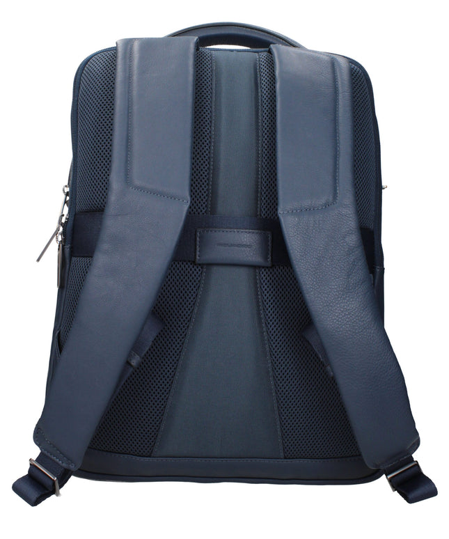 Piquadro Blue Leather Backpacks