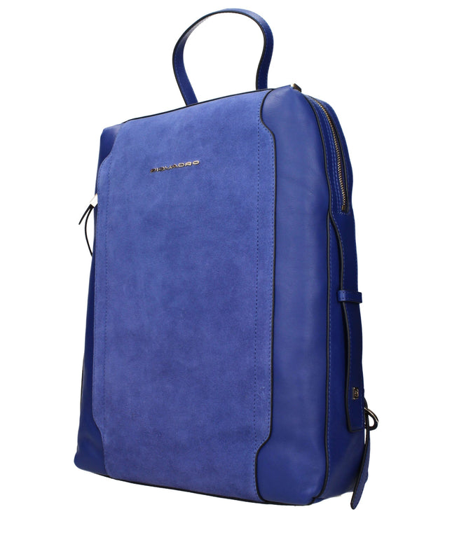 Piquadro Blue Leather Backpacks