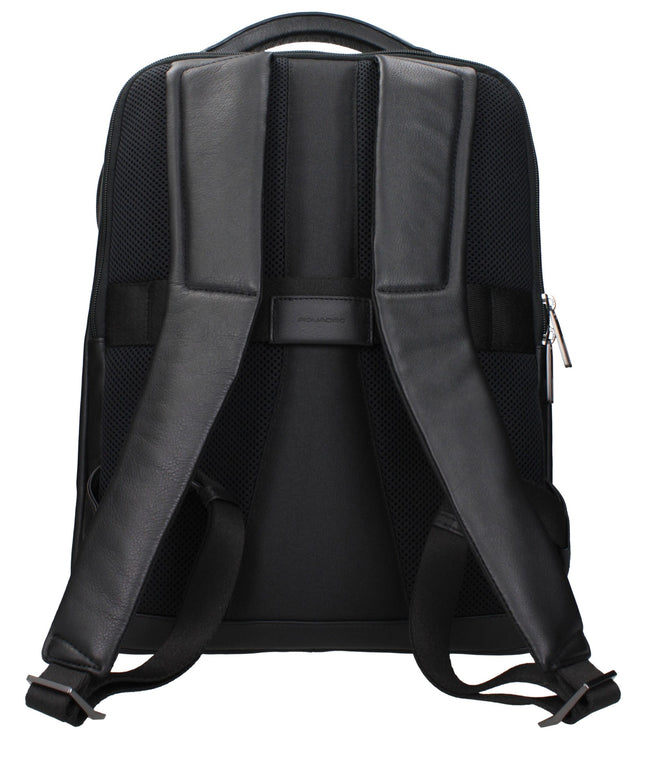 Piquadro Black Leather Backpacks