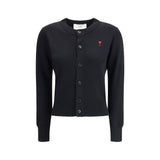 Ami Paris Ami De Coeur merino wool Cardigan