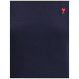 Ami Paris Blue Merino Wool Turtleneck