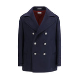 Brunello Cucinelli Blue Wool Coat