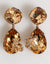 Dolce & Gabbana Gold Crystal Drop Clip-On Strass Floral Jewelry Earrings