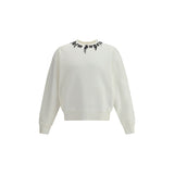 Palm Angels Cream Cotton Sweatshirt