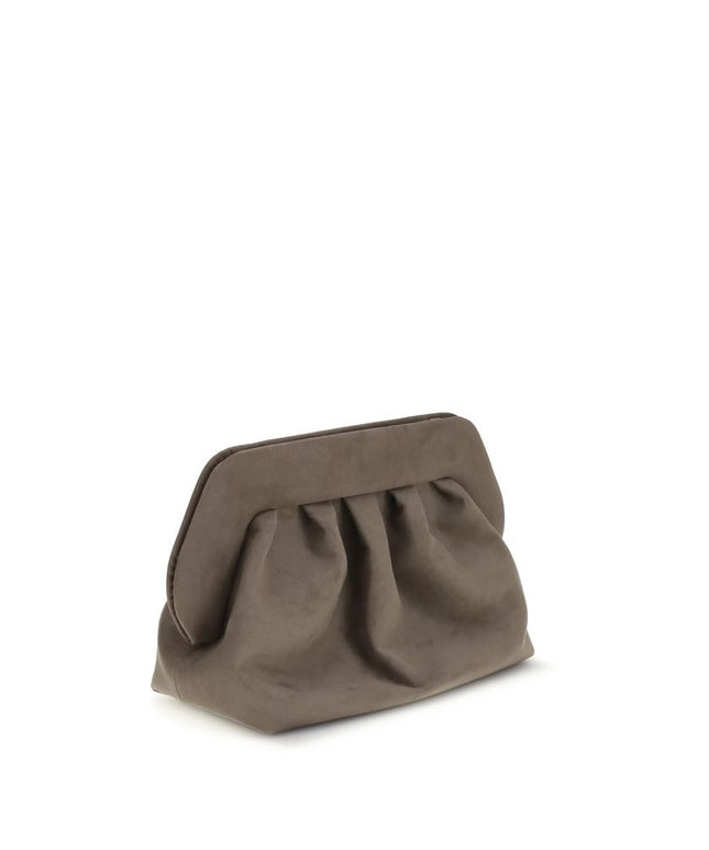 THEMOIRè Bios suede Clutch Bag