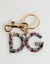 Dolce & Gabbana Multicolor Crystal DG Logo Gold Keychain Charm Keyring