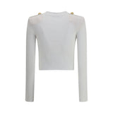Balmain Ribbed and braided Cardigan