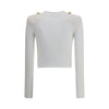 Balmain Ribbed and braided Cardigan