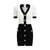 Balmain Braided pattern midi Dress