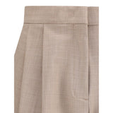 Fabiana Filippi Beige Fleece Wool Dress Pants