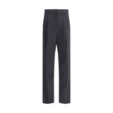 Fabiana Filippi Gray Fleece Wool Casual Pants