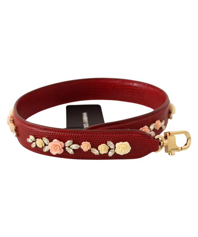Dolce & Gabbana Floral Crystals Exotic Shoulder Strap Bag Accessory