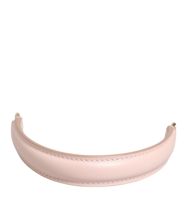 Dolce & Gabbana Strap Pink Leather Gold Tone Big Bag Handle Shoulder Strap