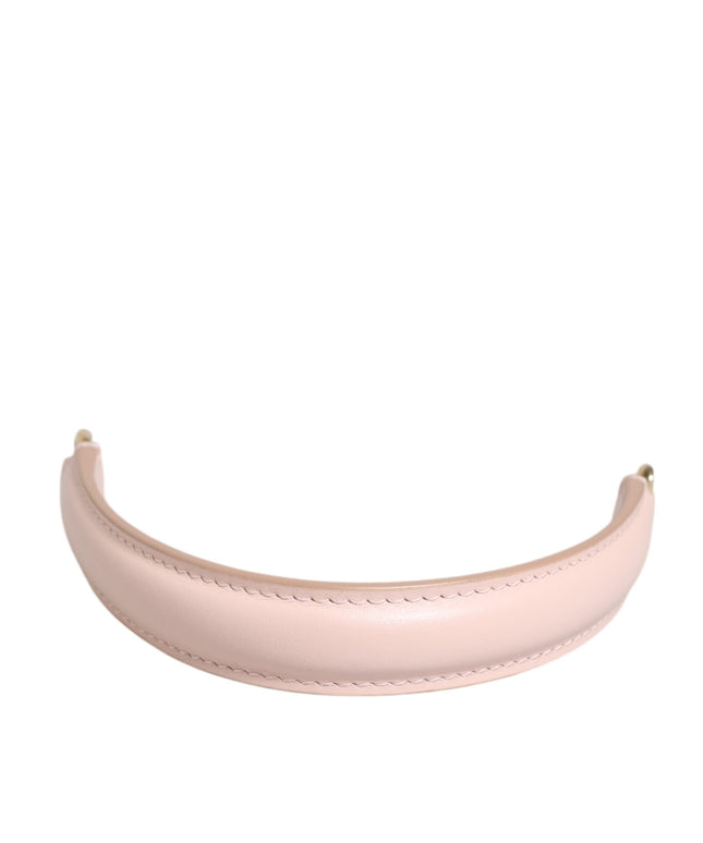 Dolce & Gabbana Strap Pink Leather Gold Tone Big Bag Handle Shoulder Strap