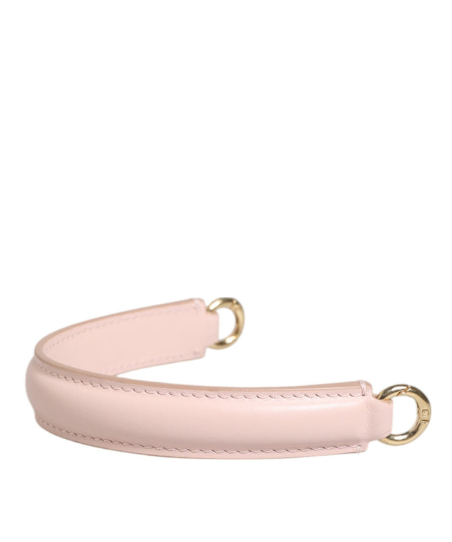 Dolce & Gabbana Strap Pink Leather Gold Tone Big Bag Handle Shoulder Strap