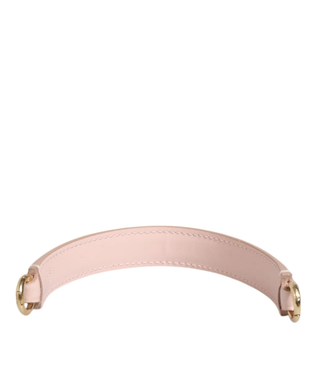 Dolce & Gabbana Strap Pink Leather Gold Tone Big Bag Handle Shoulder Strap