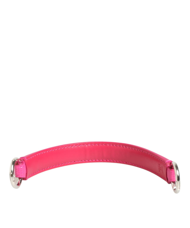 Dolce & Gabbana Pink Embellished Leather Bag Handle Women Shoulder Strap