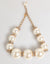 Dolce & Gabbana Gold Brass Faux Pearl Crystal Statement Luxury Jewelry Necklace