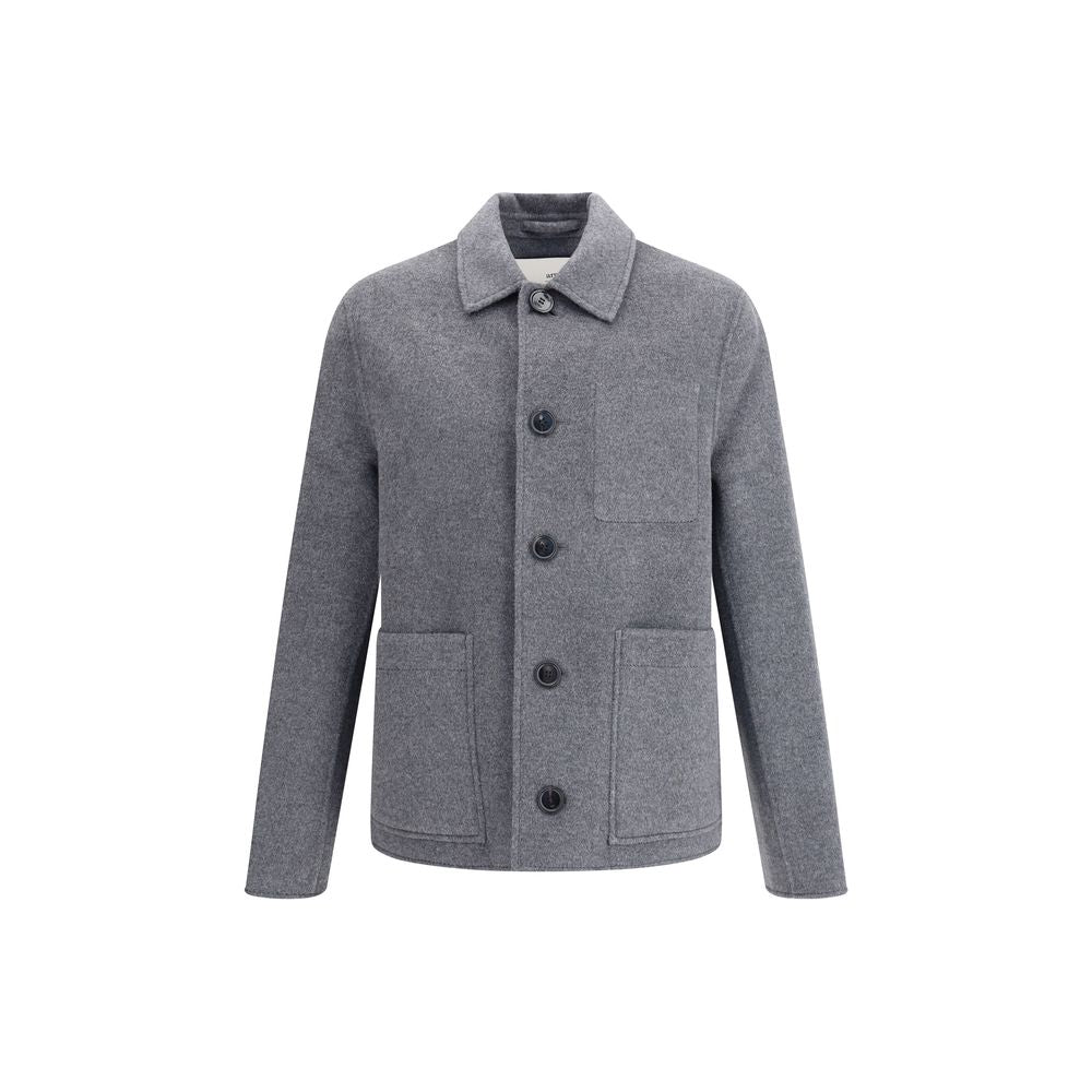 Ami Paris Gray Wool Coat