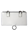 Dolce & Gabbana White Calfskin Leather Large Crossbody Card Holder Wallet