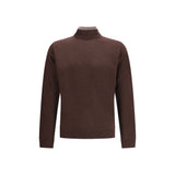 Cruna Brown Wool Turtleneck