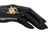 Dolce & Gabbana Gold Brass Resin Beige Dog Pet Accessory Ring