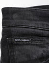 Dolce & Gabbana Black Slim Fit Stretch Men Denim Pants Jeans